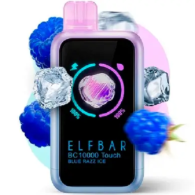 Электронная сигарета Elf Bar 10000 Touch Blue Razz Ice (Голубая Малина Лед) Felix Shop