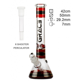 Бонг стеклянный Grace Glass Striped Series Red Felix Shop