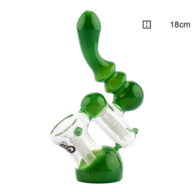 Бонг стеклянный Saxo Green Bubbler Felix Shop