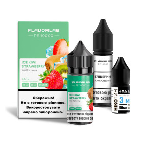 Жидкость Набор Flavorlab PE 10000 Ice Kiwi Strawberry (Киви Клубника Лед) 30мл 5% Felix Shop