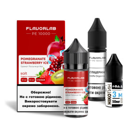 Жидкость Набор Flavorlab PE 10000 Pomegranate Strawberry Ice (Гранат Клубника Лед) 30мл 5% Felix Shop
