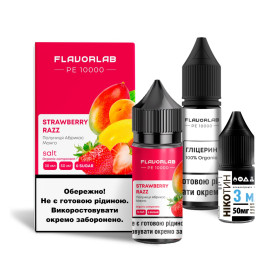 Жидкость Набор Flavorlab PE 10000 Strawberry Razz (Клубника Абрикос Манго) 30мл 5%  Felix Shop