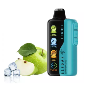 Электронная сигарета Elf Bar Trio 40000 Sour Apple Ice (Кислое Яблоко Лёд) Felix Shop
