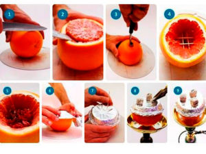 Как сделать кальян на грейпфруте