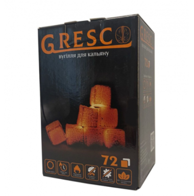 УГОЛЬ ДЛЯ КАЛЬЯНА ОРЕХОВЫЙ GRESCO В КОРОБКЕ (ГРЕСКО) 1КГ Felix Shop