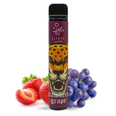 Электронные сигареты Elf Bar 1500 Strawberry Grape (Ельф бар Клубника Виноград) Felix Shop