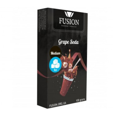 Табак Fusion Medium Ice Grape Soda (Фьюжн Айс Виноградная Газоровка) 100 грамм Felix Shop