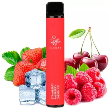 Электронная Сигарета Elf Bar 1500 Strawberry Raspberry Cherry Ice (Клубника Малина Вишня Лёд) Felix Shop