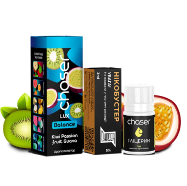 Жидкость Набор Chaser Lux Kiwi Passion Guava (Киви Маракуйя Гуава) 30мл 5%  Felix Shop