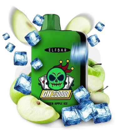 Электронная сигарета Elf Bar GH 23000 Green Apple lce (Зеленое Яблоко Лед) Felix Shop