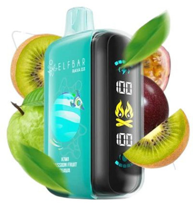 Электронная сигарета Elf Bar RAYA D3 25000 Kiwi Passion Fruit Guava (Киви Маракуйя Гуава) Felix Shop
