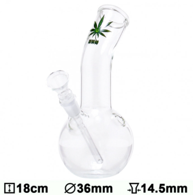 Бонг стеклянный Green XXX Amsterdam Leaf Felix Shop