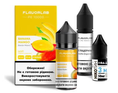 Жидкость Набор Flavorlab PE 10000 Banana Mango (Банан Манго) 30мл 5% Felix Shop