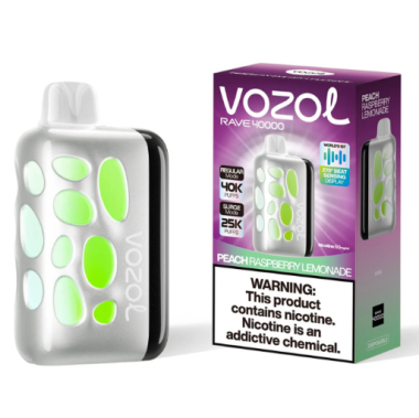 Электронная сигарета Vozol Rave 40000 Peach Raspberry Lemonade (Персик Малина Лимонад) Felix Shop