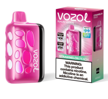 Электронная сигарета Vozol Rave 40000 Strawberry Peach (Клубника Персик) Felix Shop