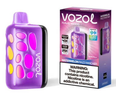 Электронная сигарета Vozol Rave 40000 Watermelon Razz Rancher (Арбузный Морс) Felix Shop