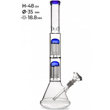 Бонг стеклянный Mistiq 48cm 35mm Felix Shop