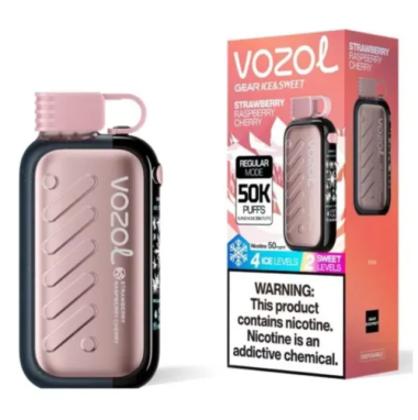 Электронная сигарета Vozol Gear 50000 Strawberry Raspberry Cherry (Клубника Малина Вишня) Felix Shop